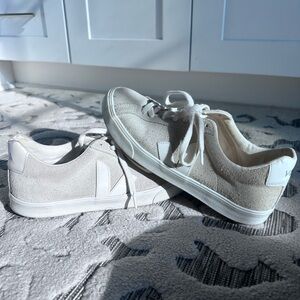 Veja Tan Suede Sneakers